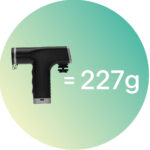 jimeng 2025 09 04 5005 一个极简主义图标。左侧是一根羽毛的轮廓，右侧是数字 “227g” ，两者之间有一